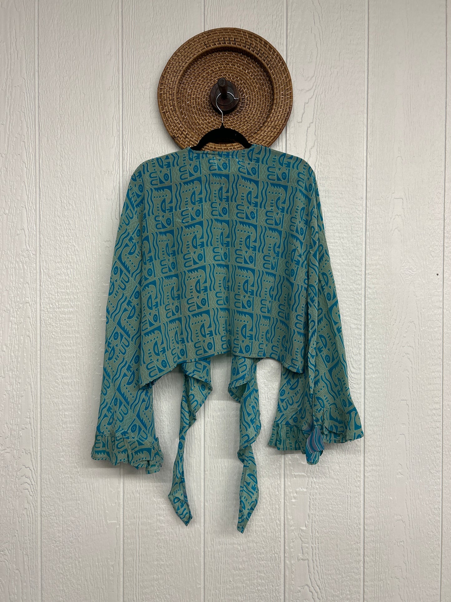 Crepe Sari Zeppelin Crop Shrug 0426 118