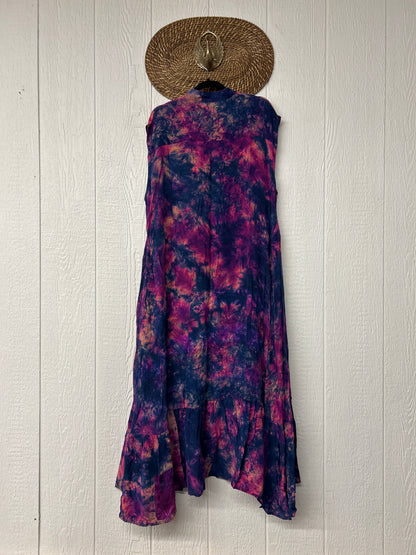 Crepe Sari Summer Dahlia Duster 0726 078