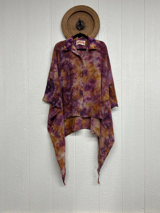 Crepe Sari Summer Nirvana Button Down 0626 253