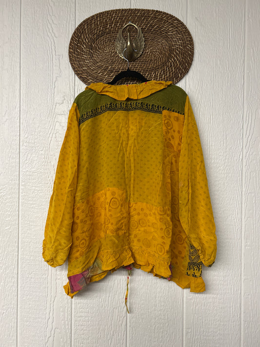 Crepe Sari Ruffle Daisy Blouse 0526 019