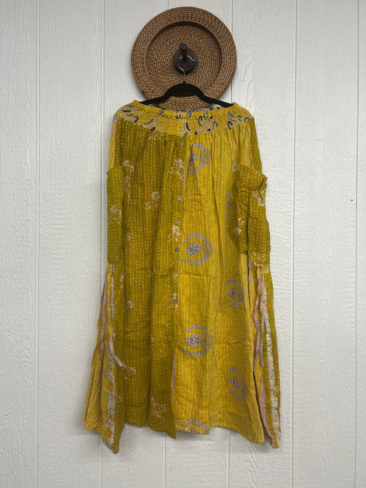 Pareo Kantha Butterfly Cargo Skirt 0426 243