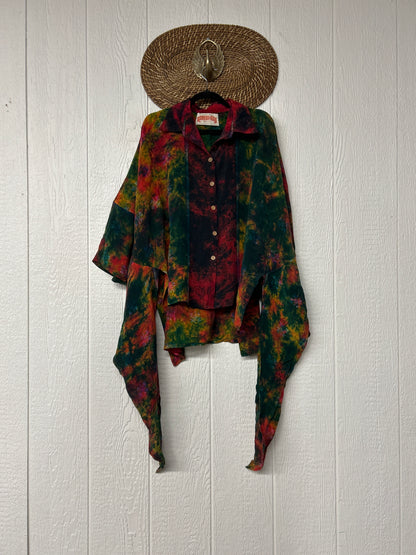 Crepe Sari Summer Nirvana Button Down 0626 188