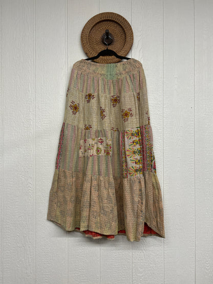Pareo Kantha Lotus Maxi Skirt 0826 016