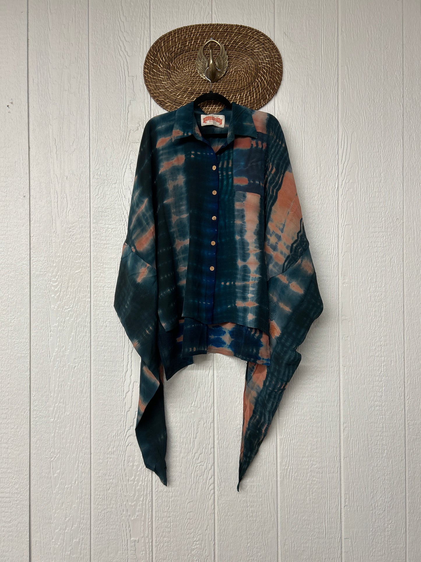 Crepe Sari Summer Nirvana Button Down 0626 004