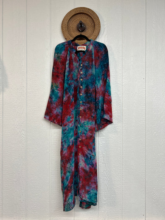 Crepe Sari Woodstock Duster Dress 0226 251