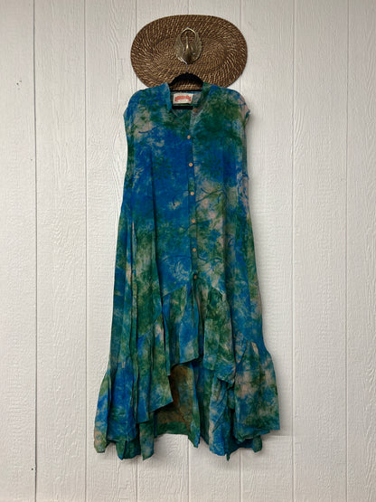 Crepe Sari Summer Dahlia Duster 0726 007