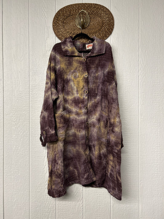 Aura Edit Koverlet Button Down Trench Coat 1026 037