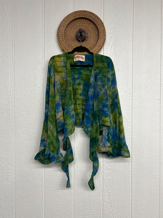 Crepe Sari Zeppelin Crop Shrug 0426 162