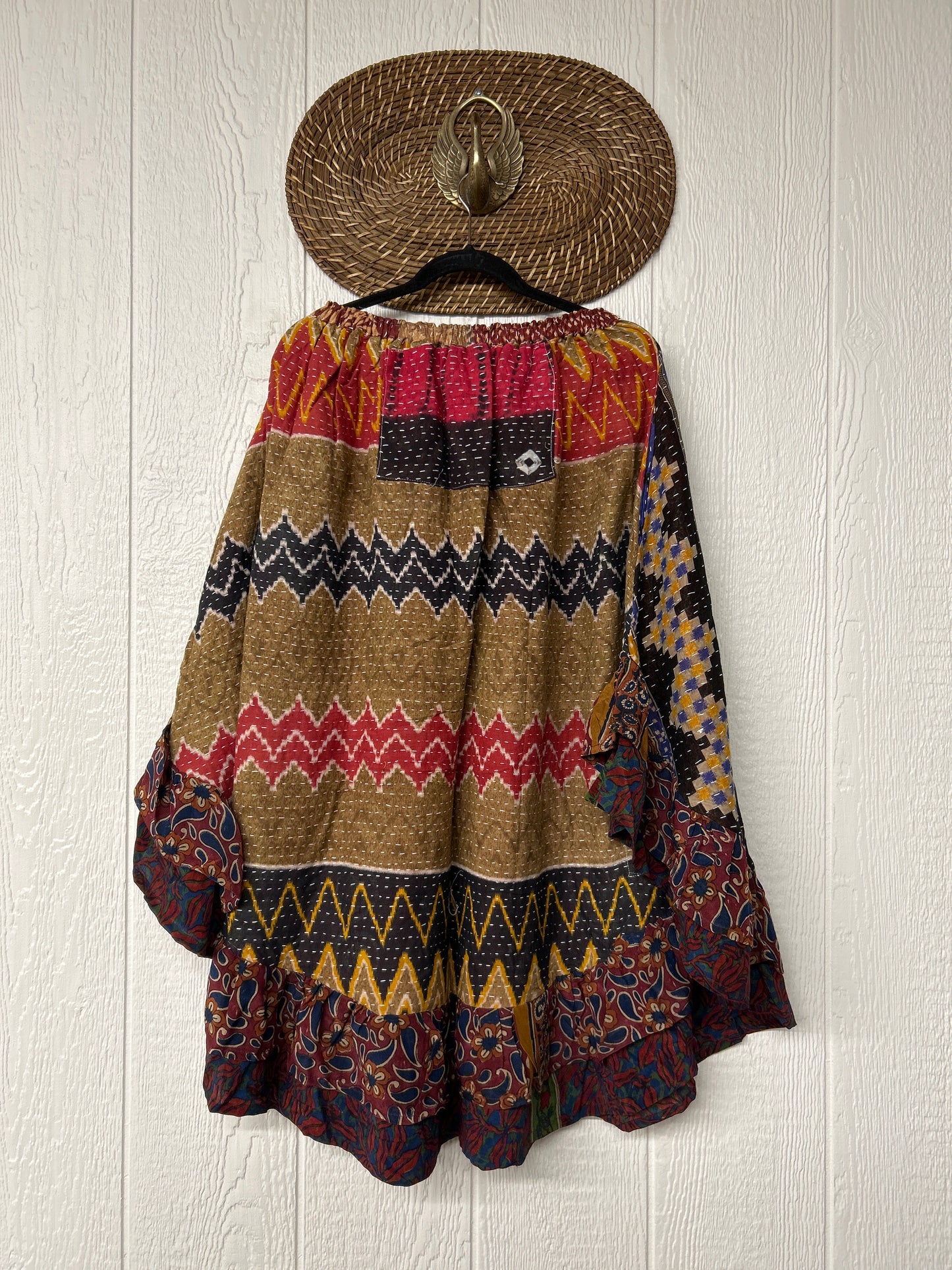 Pareo Kantha Wild Rose Skirt 0426 042