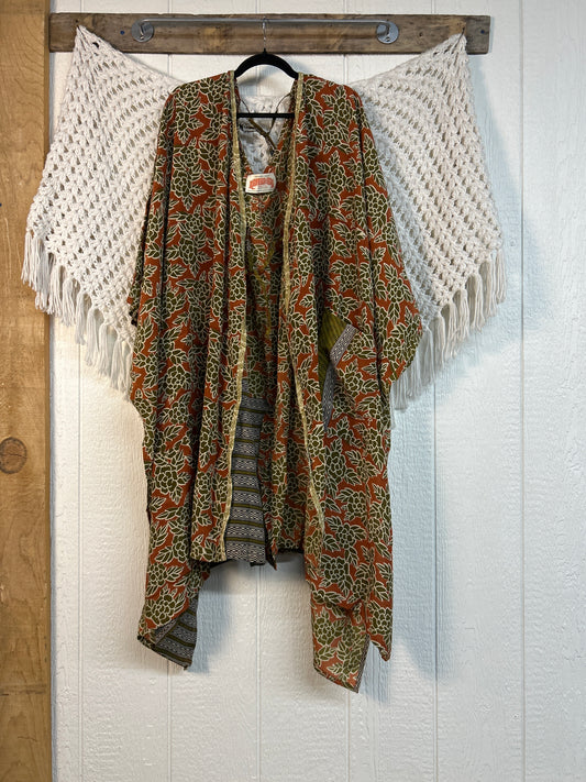 Crepe Sari Orchid Kimono 0626 192