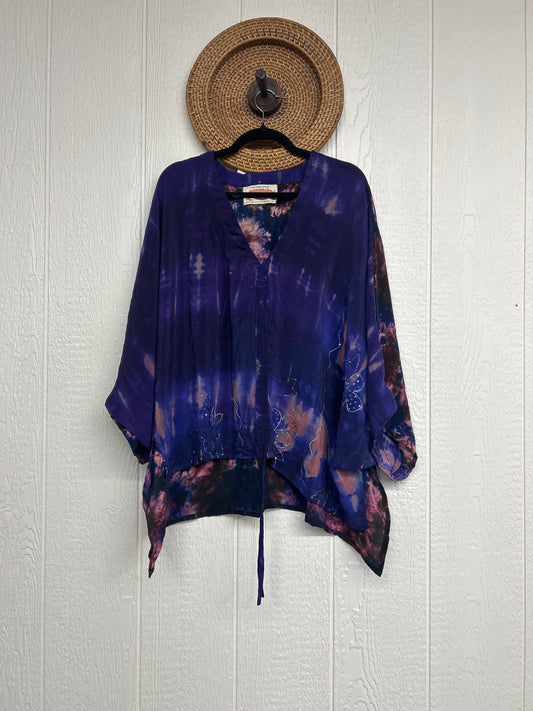 Crepe Sari Hi Lo Butterfly Top 0726 112