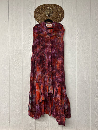 Crepe Sari Summer Dahlia Duster 0726 053