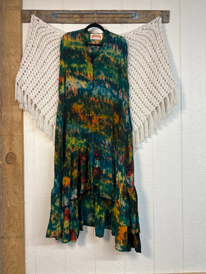 Crepe Sari Summer Dahlia Duster 0726 163