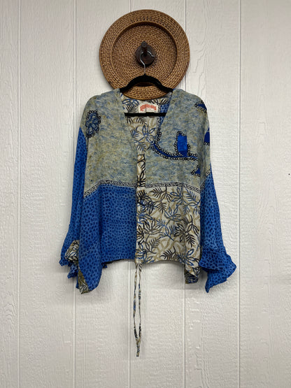 Crepe Sari Bell Sleeve Butterfly Top 0326 024