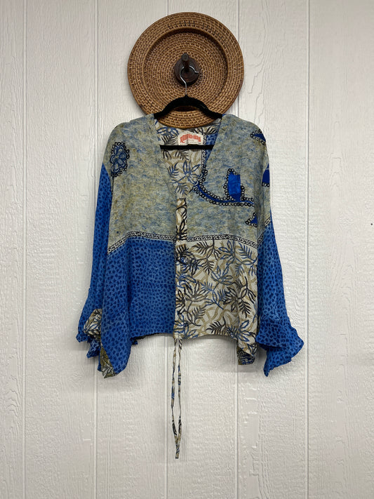 Crepe Sari Bell Sleeve Butterfly Top 0326 024