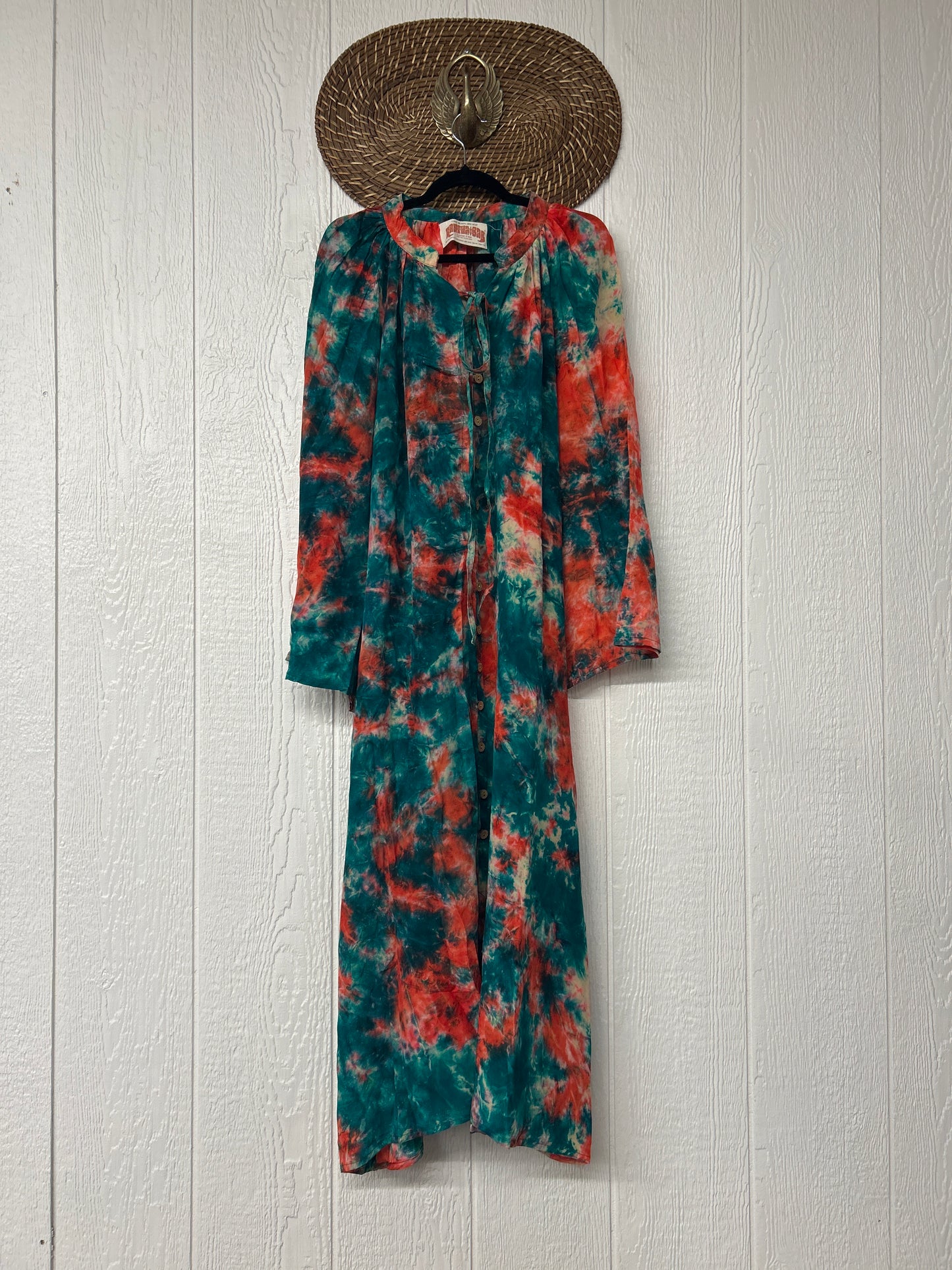 Crepe Sari Woodstock Duster Dress 0226 131