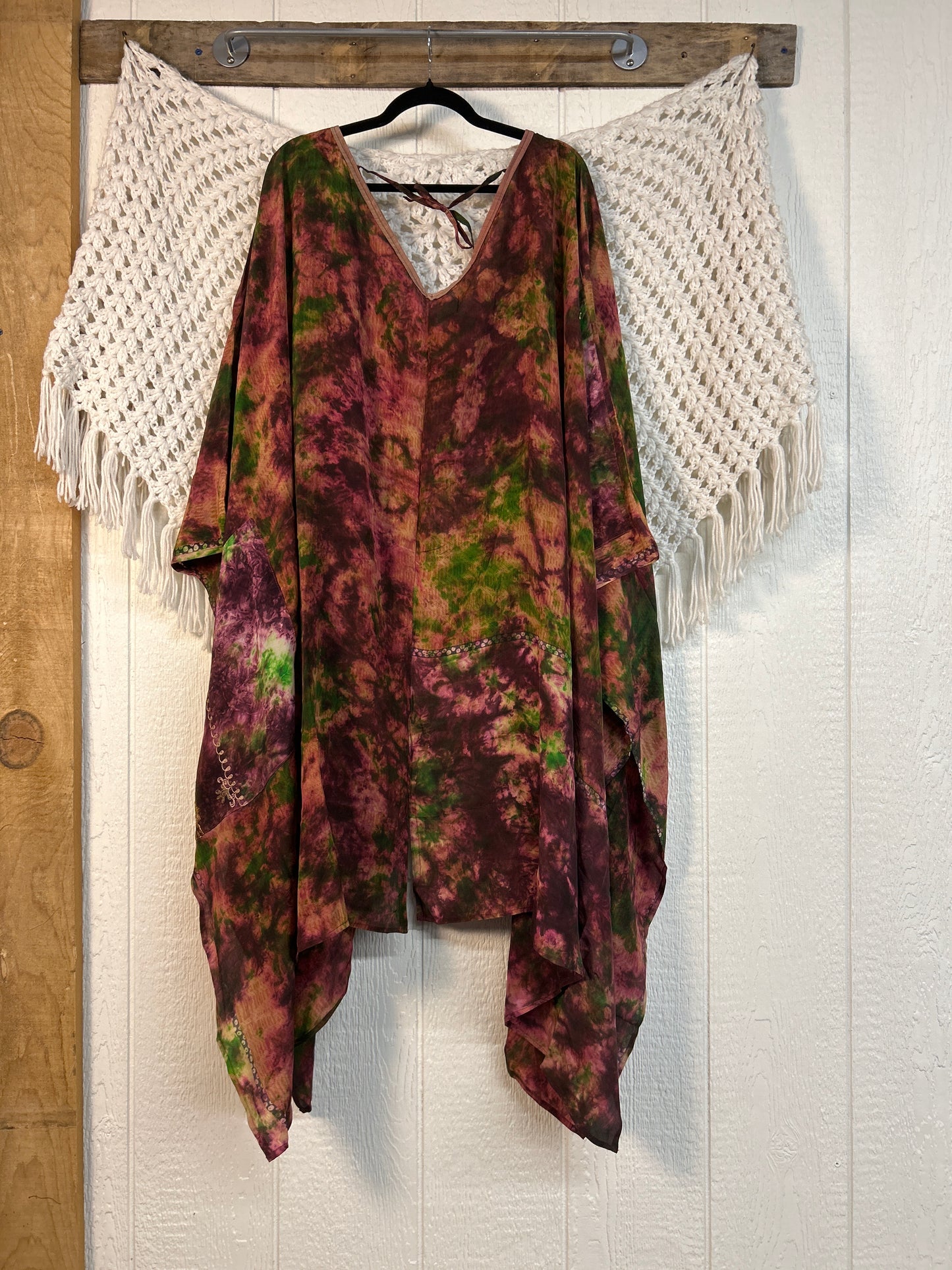 Crepe Sari Orchid Kimono 0626 201