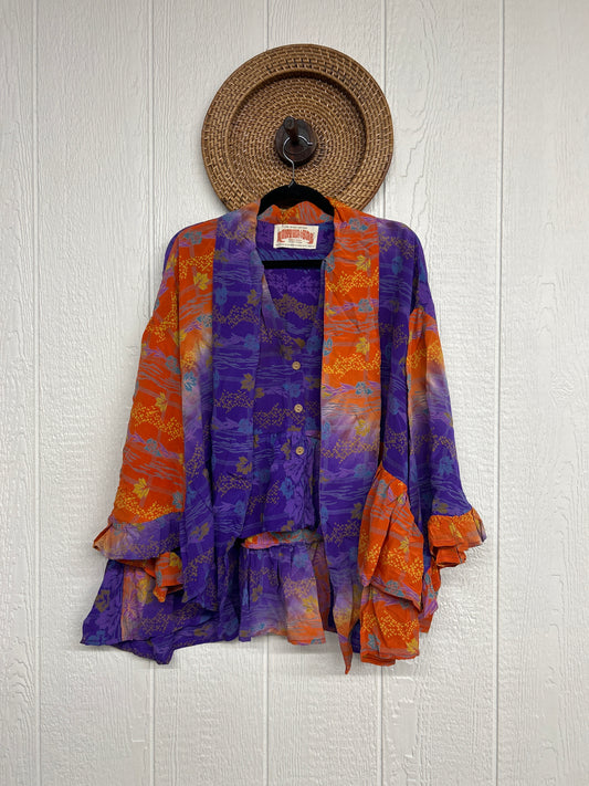 Crepe Sari Wild Rose Top 0426 005