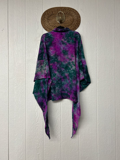 Crepe Sari Summer Nirvana Button Down 0626 087