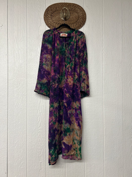 Crepe Sari Woodstock Duster Dress 0226 111