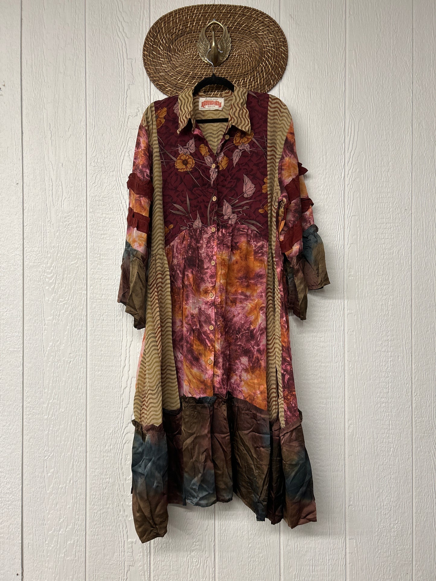 Crepe Sari Rhiannon Duster Dress 0226 003