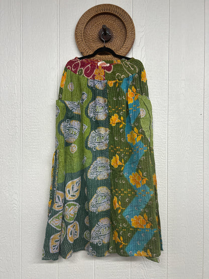 Pareo Kantha Butterfly Cargo Skirt 0426 148