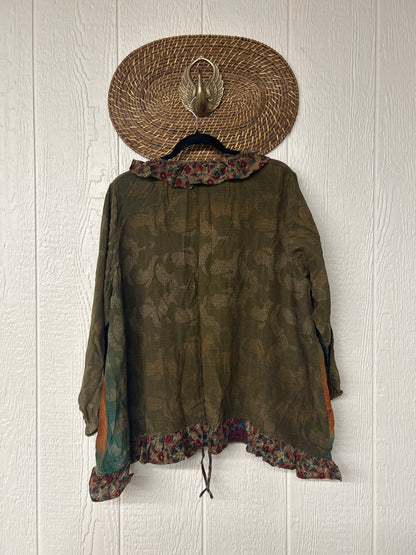 Crepe Sari Ruffle Daisy Blouse 0226 259