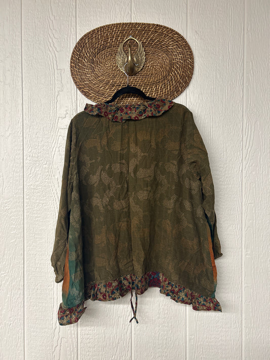 Crepe Sari Ruffle Daisy Blouse 0226 259