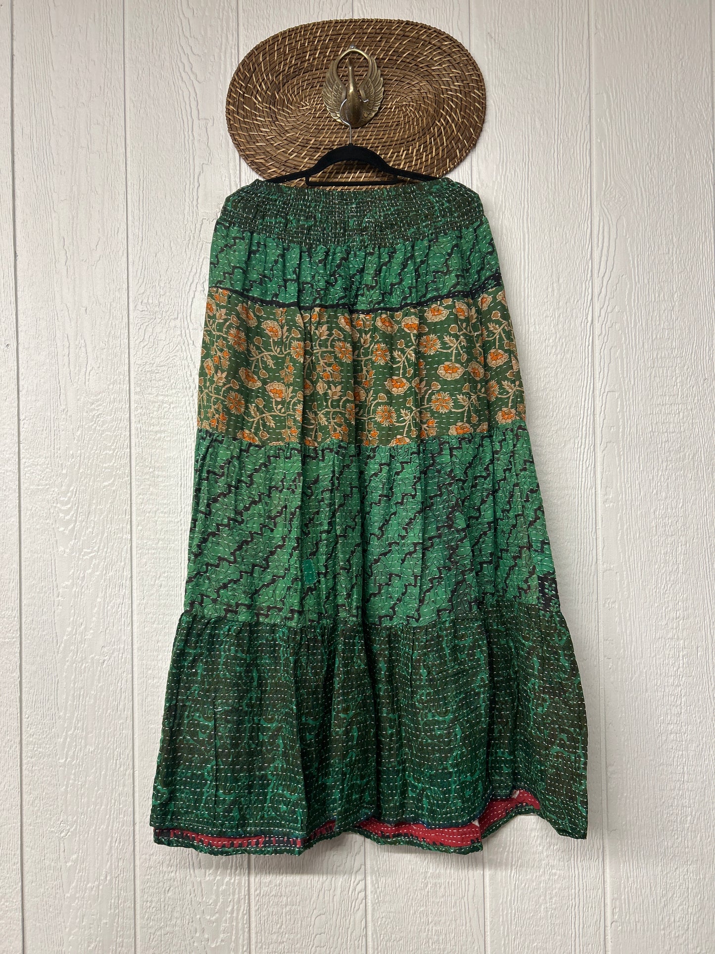 Pareo Kantha Lotus Maxi Skirt 0826 118