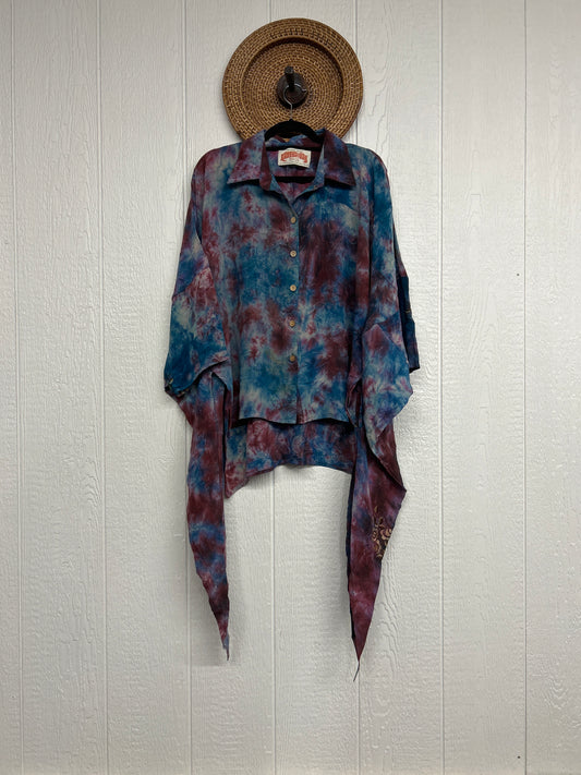 Crepe Sari Summer Nirvana Button Down 0626 241