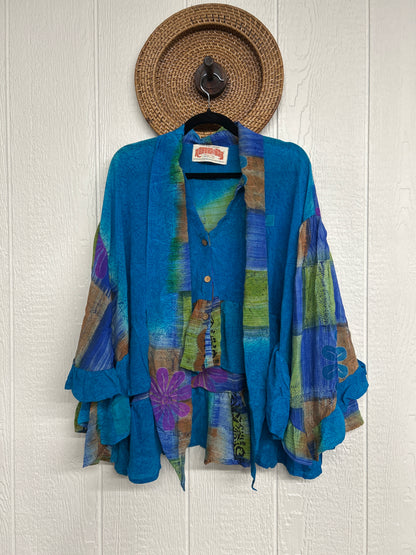 Crepe Sari Wild Rose Top 1225 082