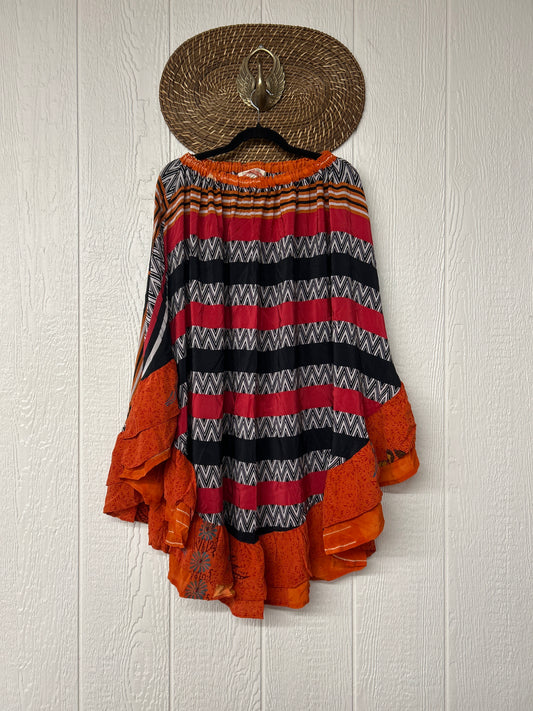 Crepe Wild Rose Skirt 1025 039