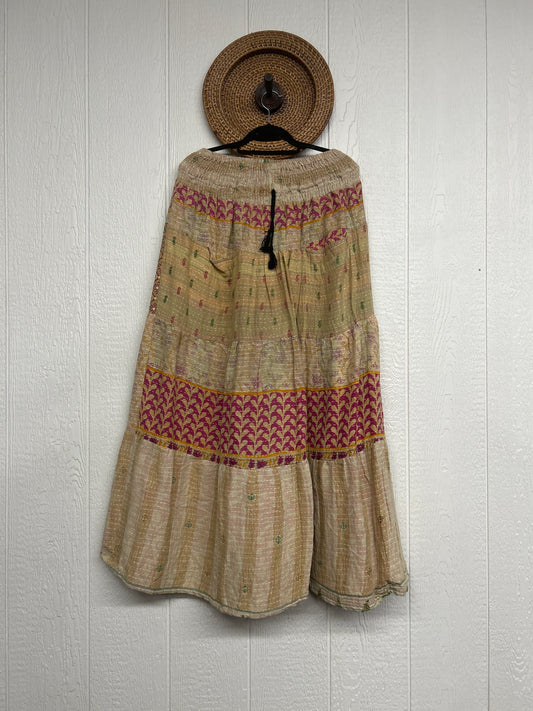 Pareo Kantha Lotus Maxi Skirt 0826 091