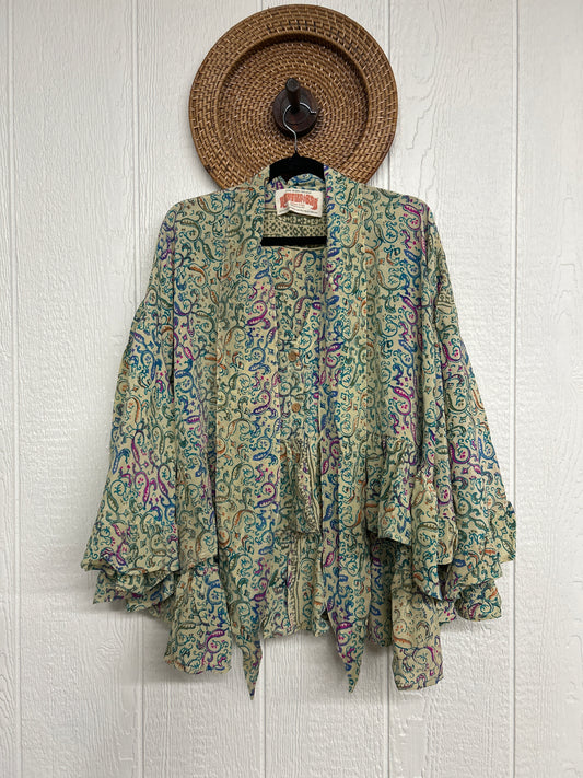 Crepe Sari Wild Rose Top 1225 059