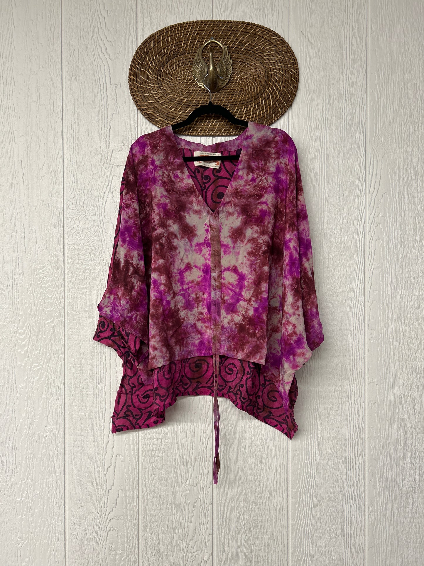 Crepe Sari Hi Lo Butterfly Top 0726 158