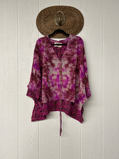 Crepe Sari Hi Lo Butterfly Top 0726 158