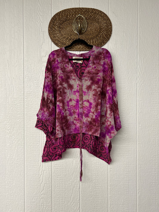 Crepe Sari Hi Lo Butterfly Top 0726 158