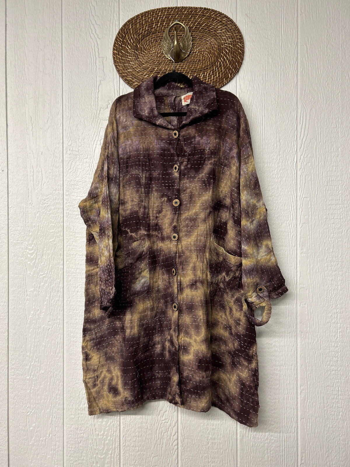 Aura Edit Koverlet Button Down Trench Coat 1026 015
