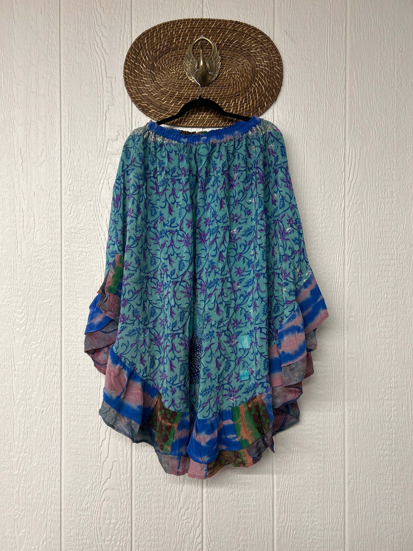 Crepe Wild Rose Skirt 1025 018