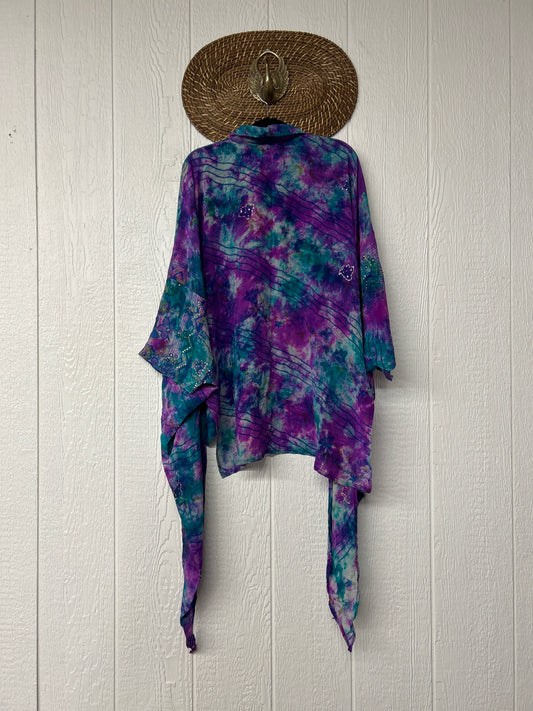 Crepe Sari Summer Nirvana Button Down 0626 064
