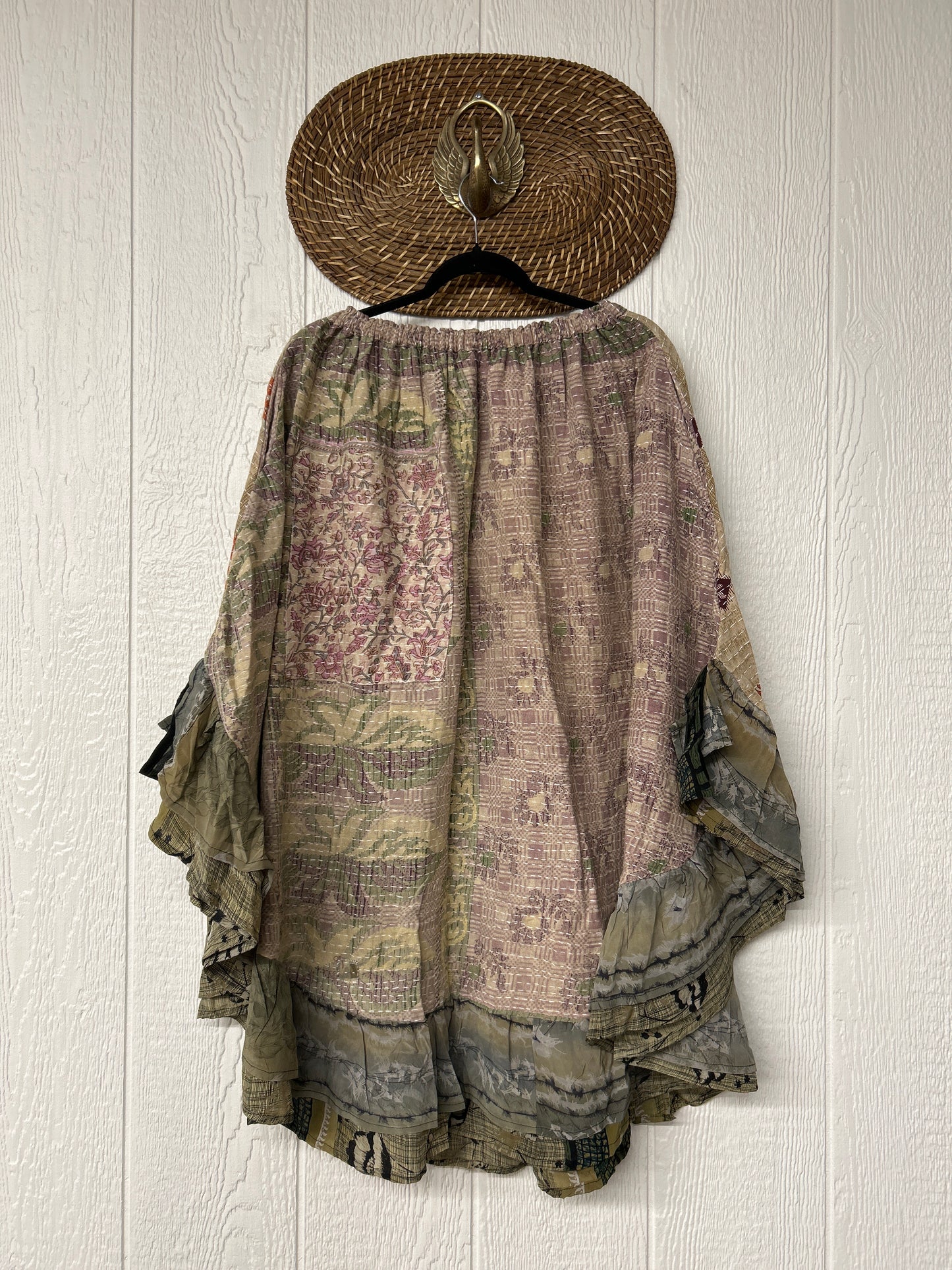 Pareo Kantha Wild Rose Skirt 0426 012