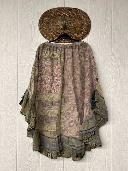 Pareo Kantha Wild Rose Skirt 0426 012