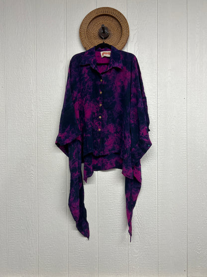 Crepe Sari Summer Nirvana Button Down 0626 204