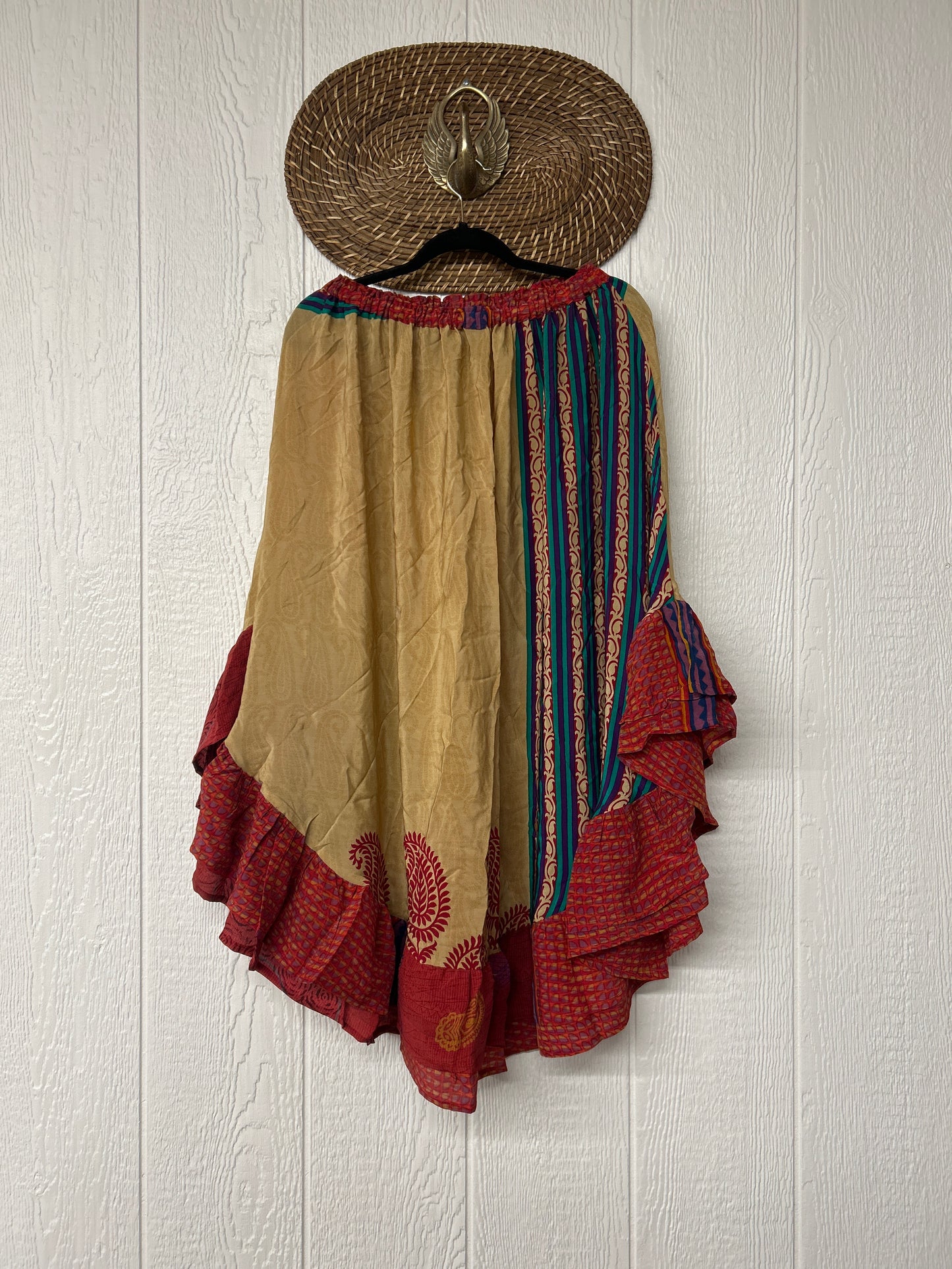 Crepe Wild Rose Skirt 1025 005