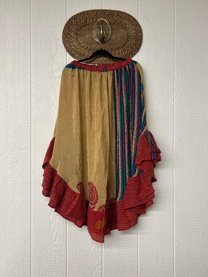 Crepe Wild Rose Skirt 1025 005