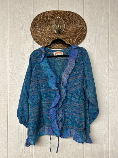 Crepe Sari Ruffle Daisy Blouse 0226 010