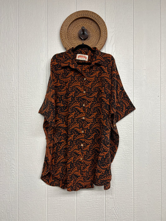 Crepe Sari Free To Be Button Down 0626 152