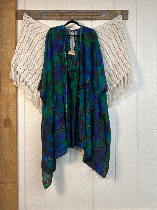Crepe Sari Orchid Kimono 0626 267