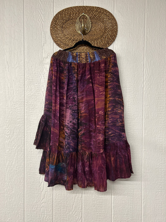 RETAIL Crepe Sari Dahlia Skirt 1026 135
