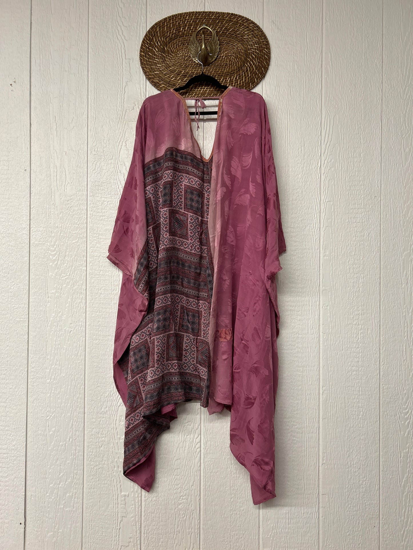 Crepe Sari Orchid Kimono 0626 005
